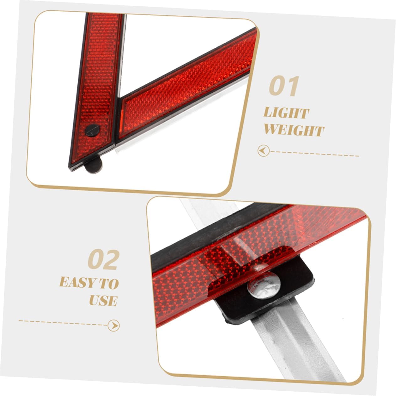 4pcs Car Reflective Roadside Safety Triangle Warning Sign for Vehicles Emergency Reflectors for Driveway