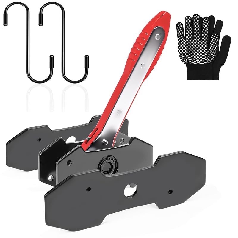Ferramenta para Compressão de Pinça de Freio com Catraca 360°, Placas, Ganchos e Luvas PHYRLRDOW QCWX-01, Vermelha