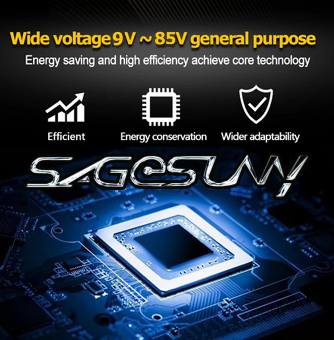 SageSunny Lampadina LED P45T H5 r2 LED DC 9-85v 15W 1800lm anabbaglianti e abbaglianti 6000k bianco per illuminazione moto, quad, plug&play Pacco da 1 Pezzi - Garanzia 18 mesi