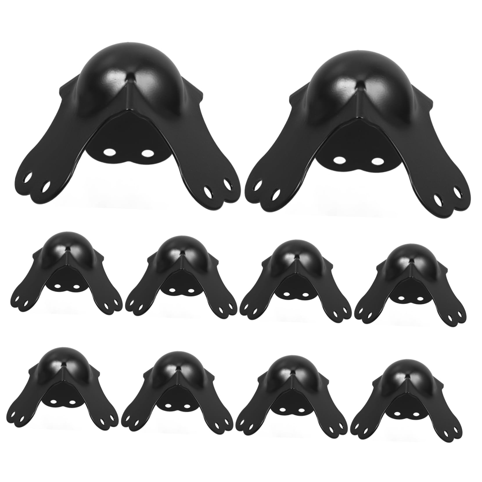 Unomor 10pcs Stage Lighting Cargo Corner Strap Protectors Flight Case Hardware Speaker Corner Protective Cover Corner Protectors for Shipping Corner Protectors for Cargo Iron Black