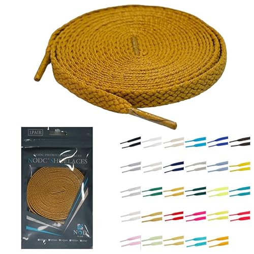 [NODC] 靴紐 シューレース 粗め 靴ひも ROUGH FLAT フラット 29カラー 100cm 120cm 140cm 160cm 平紐 (キャラメル, 140cm)