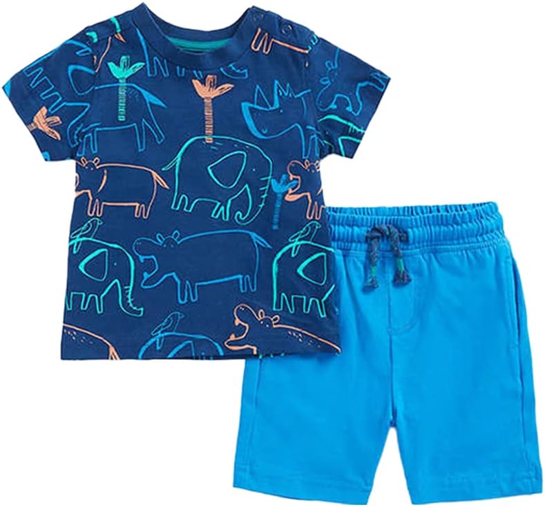 MothercareBoys EB099 Jungle Jamboree T-Shirt and Shorts Set