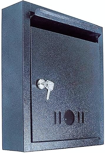 ROVERTR Mail Box Letter Box for Home and Gate Wall Mount Box Black (Size 11 * 9 * 3 inch)