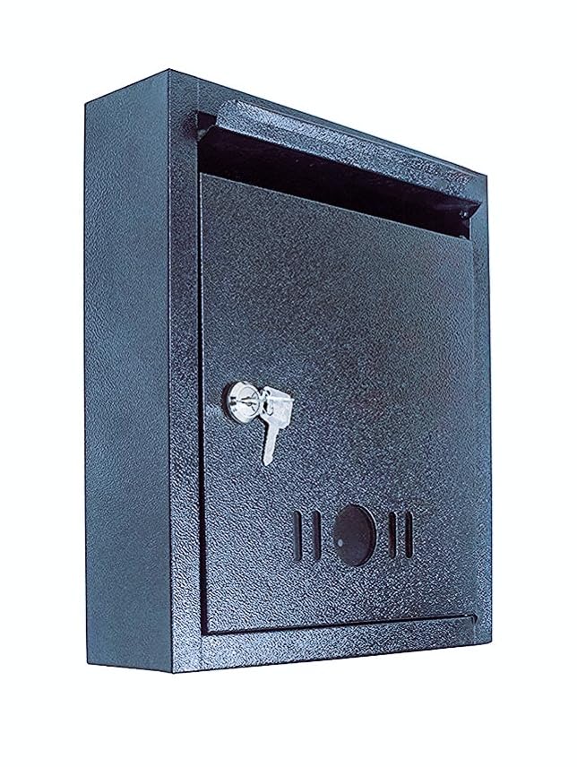 ROVERTR Mail Box Letter Box for Home and Gate Wall Mount Box Black (Size 11 * 9 * 3 inch)