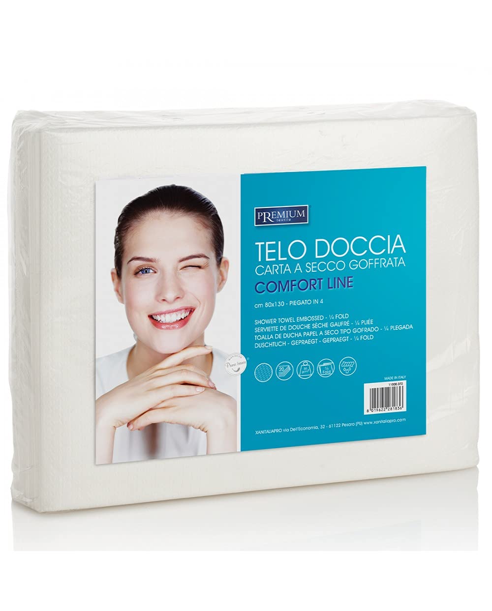 Teli Doccia Monouso Carta a Secco Usa e Getta 80x130 cm 20 pz