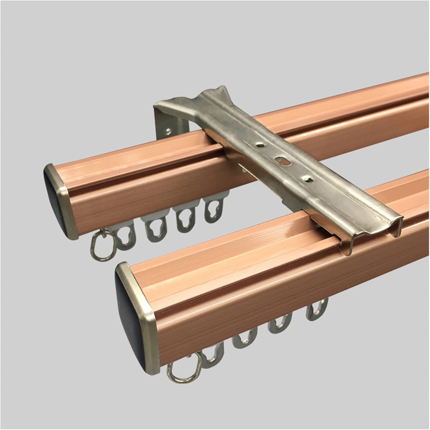 System szyn do zasłon ze stopu aluminium o dużej wytrzymałości z 2 mm grubymi, cichymi prętami zapewniającymi prywatność, montowany na ścianie, 110 cm/3,6 stopy, idealny do podziału pomieszc
