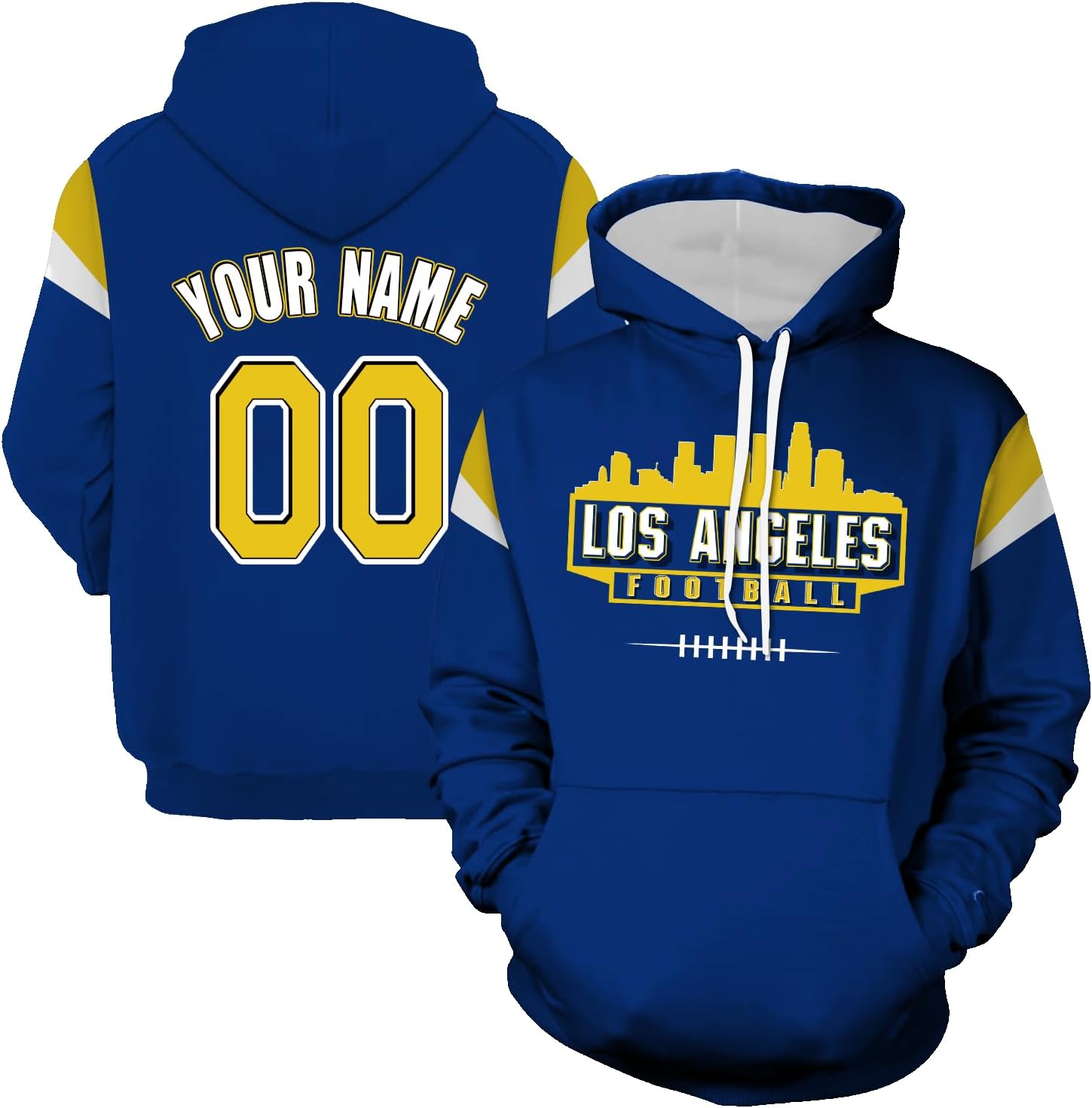 Custom Hoodies for Men Football City Gifts for Men Women Youth Fans Hooded Pullover Sweatershirt Name & Number