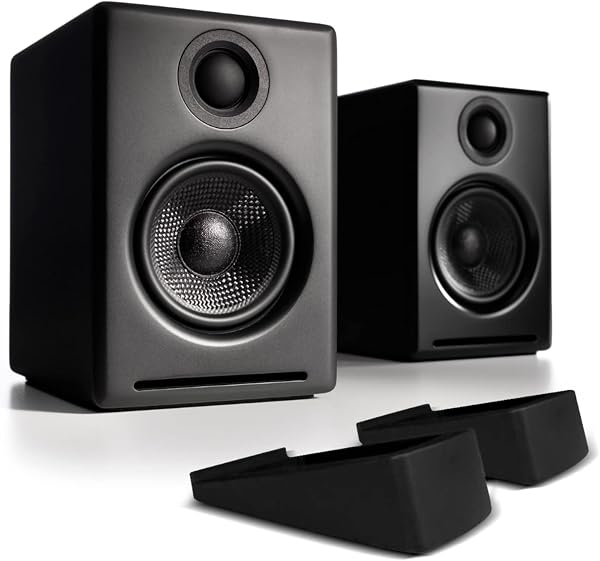 Audioengine A2+ Plus - Altavoces inalámbricos negros Bluetooth y DS1 para altavoces de escritorio 🥇✔️ ® A Pedido 🏆™