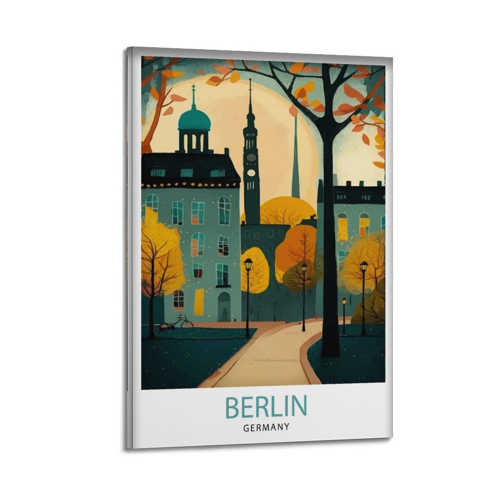 xiaoxiaoshen Berlin Germany Travel Canvas Poster Wall Art Prints Room Aesthetic Murals Bedroom And Living Decorations 12x18inch(30x45cm)