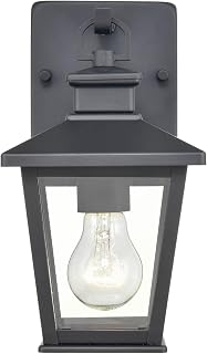 ML Lighting Bellmon 1-Light Outdoor Wall Sconce Powder Coated Black
