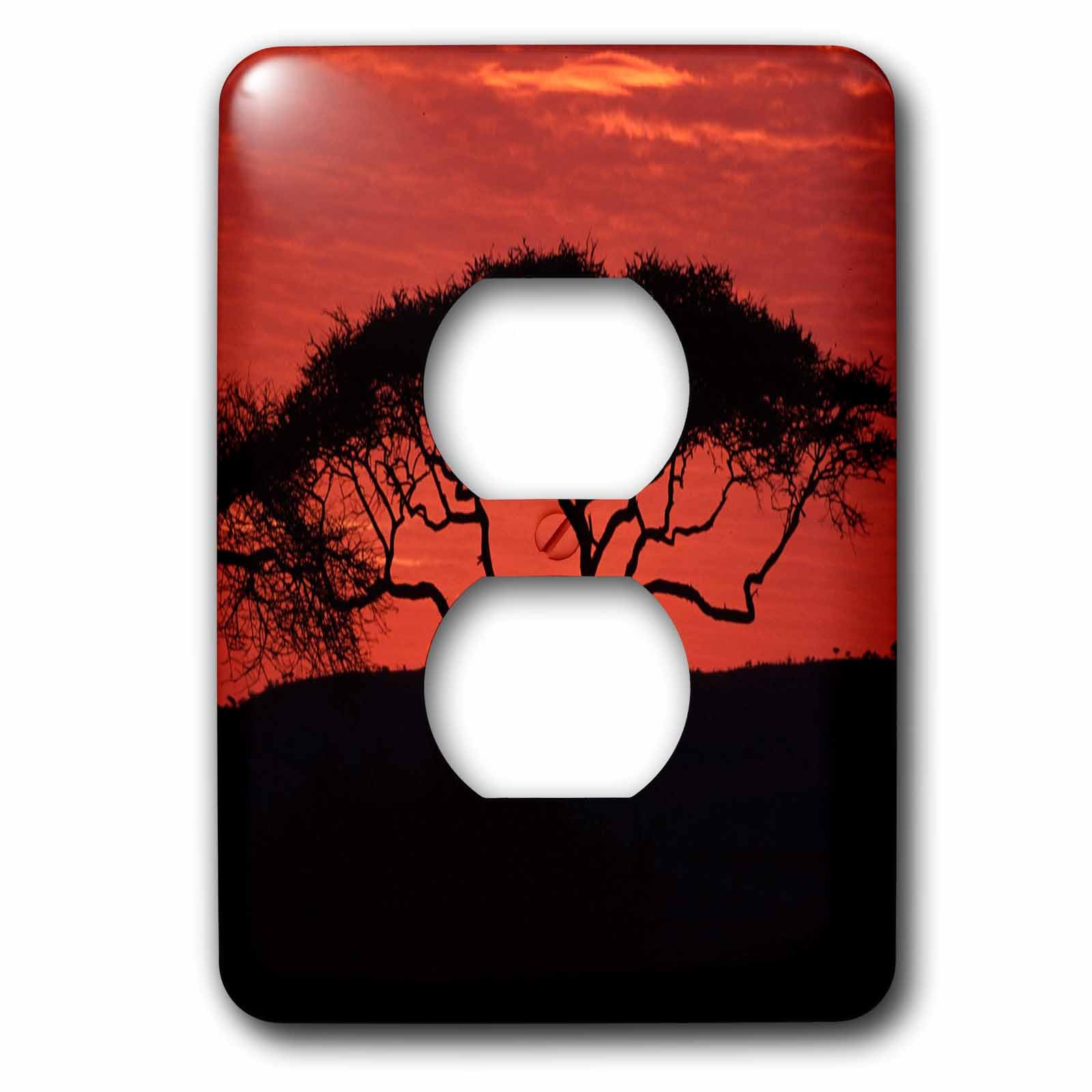 Double prise Serengeti Tanzanie 3dRose lsp_60469_6 finition brillante durable