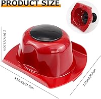 Vista 2 de DOERDO - Soporte de seguridad alimentaria para mandolina, cortador de alimentos, protector de dedos, protector de dedos para cortar verduras, rojo