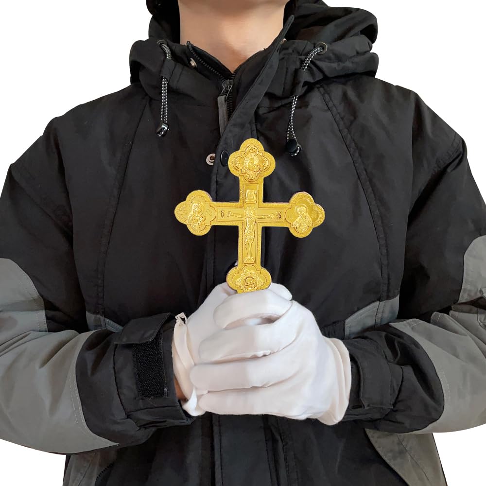 Croix Orthodoxe Russe En Métal – 8.9x6.6 Cm – Pour Déco, Mariage, Baptême, Cadeau Religieux - 13