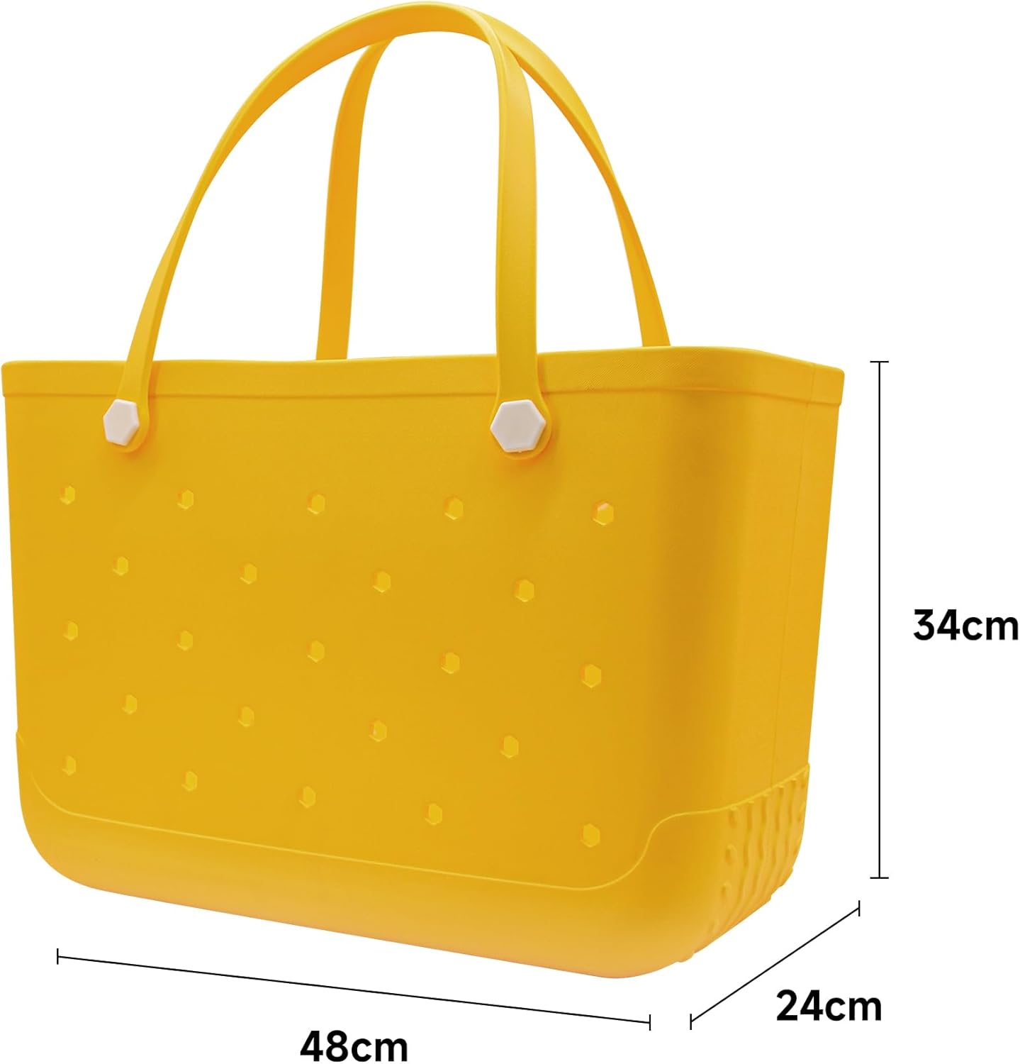 X-Large Waterproof Sandproof Rubber Beach Tote Bag with Zipper Pocket and Phone Kickstand Cup - Image 3