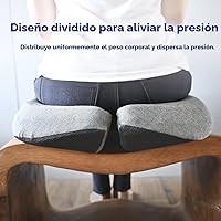 Vista 4 de C CUSHION LAB Cojín de Asiento Patentado de Alivio de Presión para Largas Horas Sentado en Silla de Oficina/Casa, Auto, Silla de Ruedas - Espuma