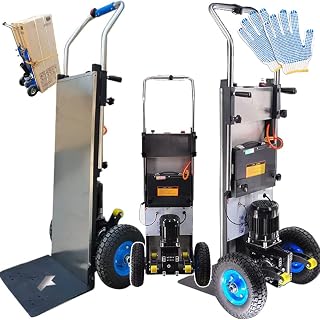 Electric Sack Truck, Powered Stair Climbing Hand Truck, Stair Climbing Hand Truck, Electric with Maintenance-Free / Brushless Motor Und Handschuhe, Stair Climber, Removable Battery (48 V/36 Ah), Load Capacity (400 Kg)