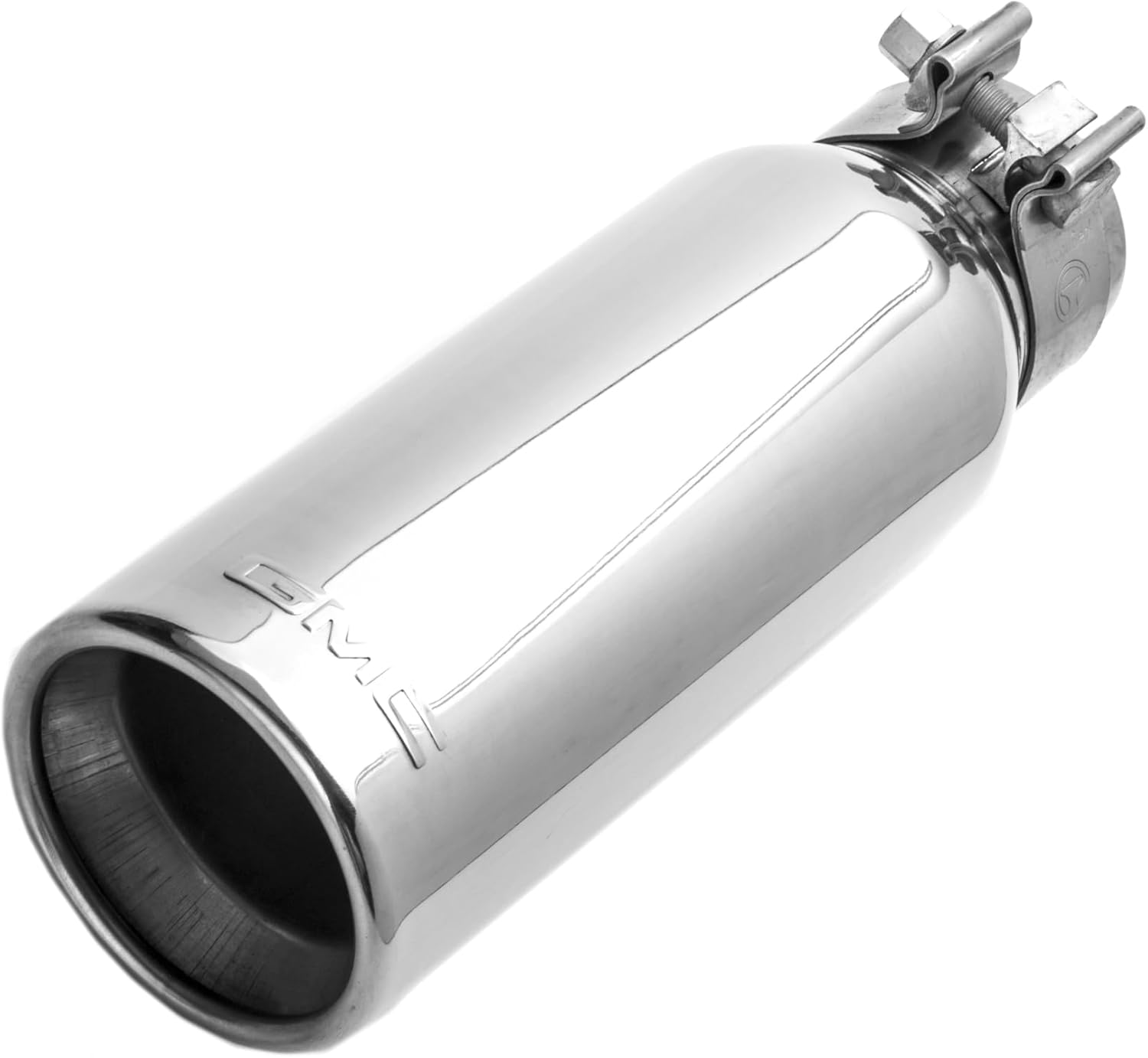 GM Accessories 22799813 Chrome Straight-Cut Dual-Wall Exhaust Tip with GMC Logo