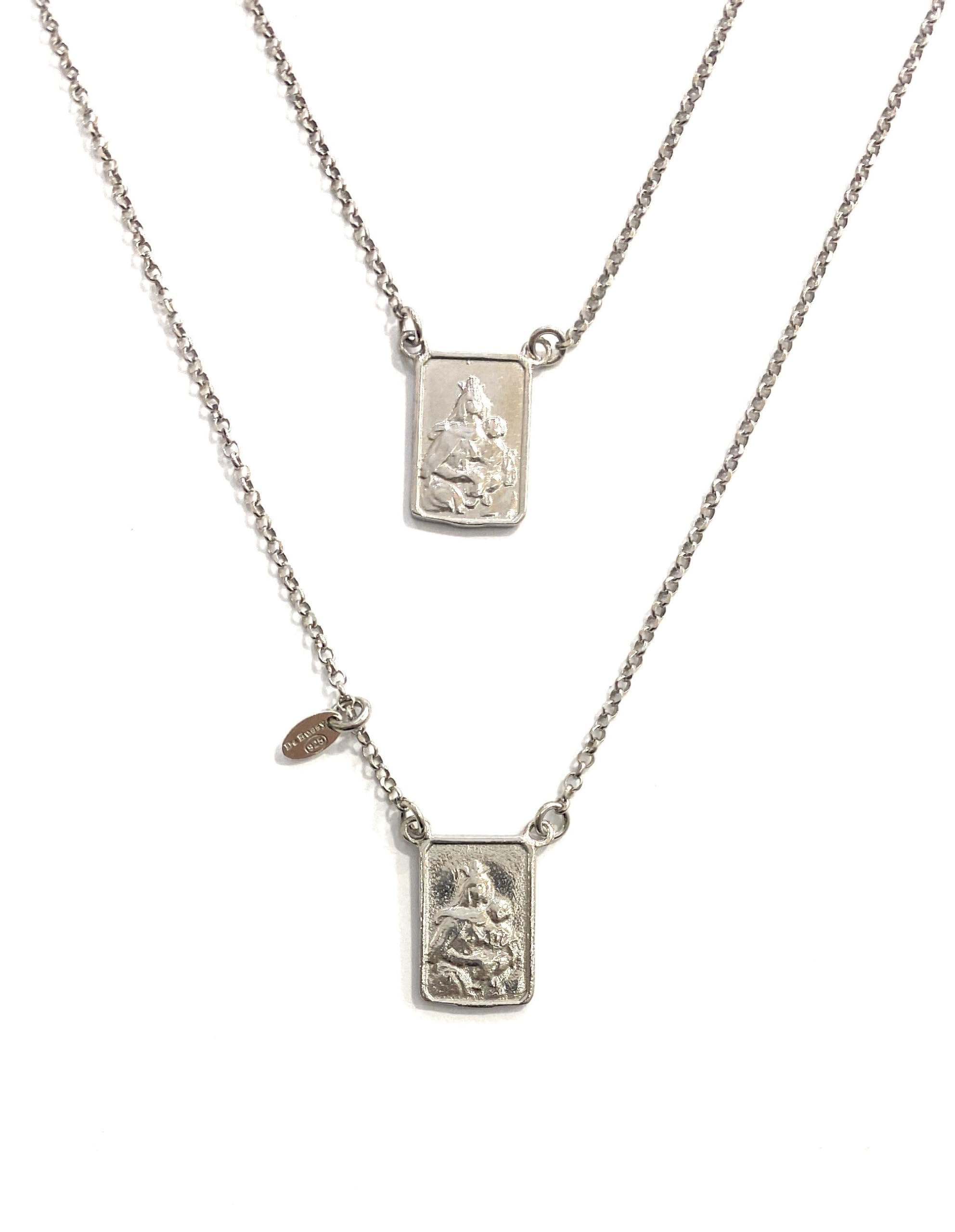 De Bussy Médaille scapulaire en argent double C/C