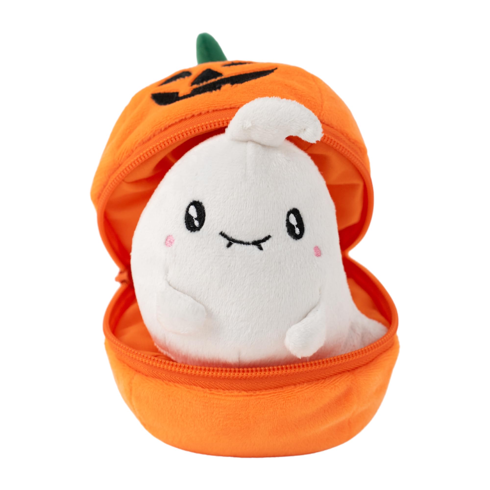 Amazon.com: Plushland Halloween Zip-Up Pumpkin Stuffed Animal