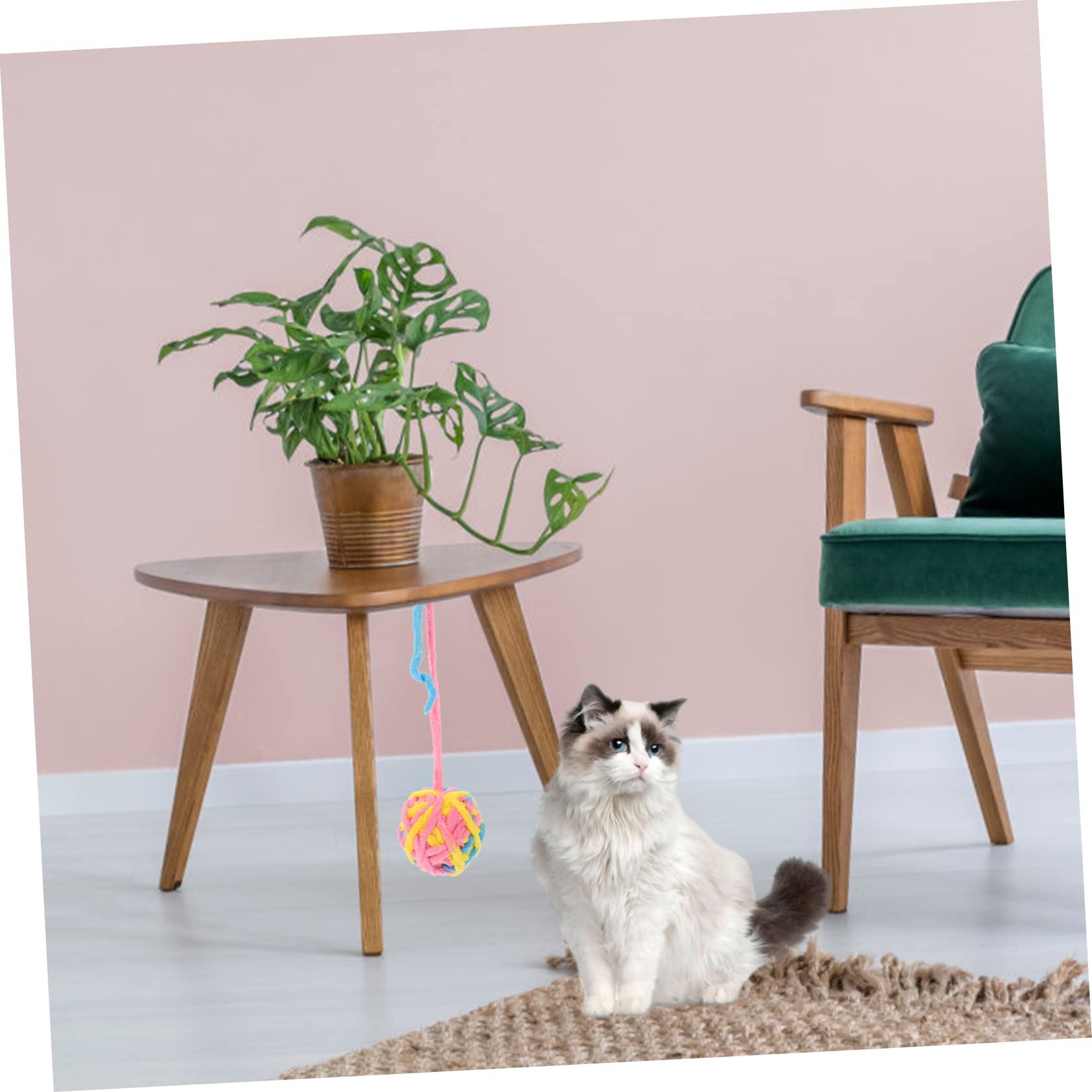 minkissy 20pièces Jouet Griffoir pour Chat Balles Colorées avec Clochettes pour Intérieur Accessoires Ludiques pour Kittens