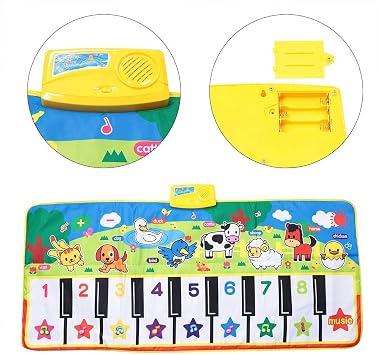 ABC Mats for Floor, Two-Step Dance & Music Piano Mat for Kids Indoor Play