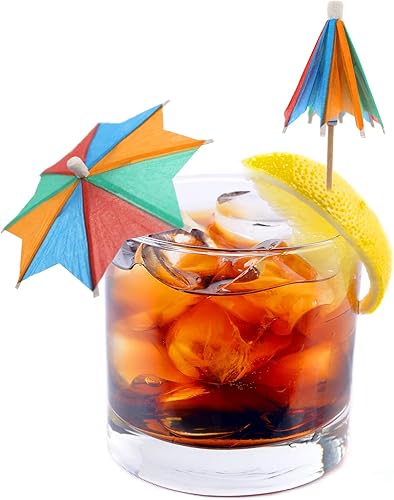 Vista 5 de BLUE TOP Paraguas de cóctel para sombrilla de 4 pulgadas, 50 unidades, palillos de dientes para bebidas y alimentos, palillos de dientes decorativos