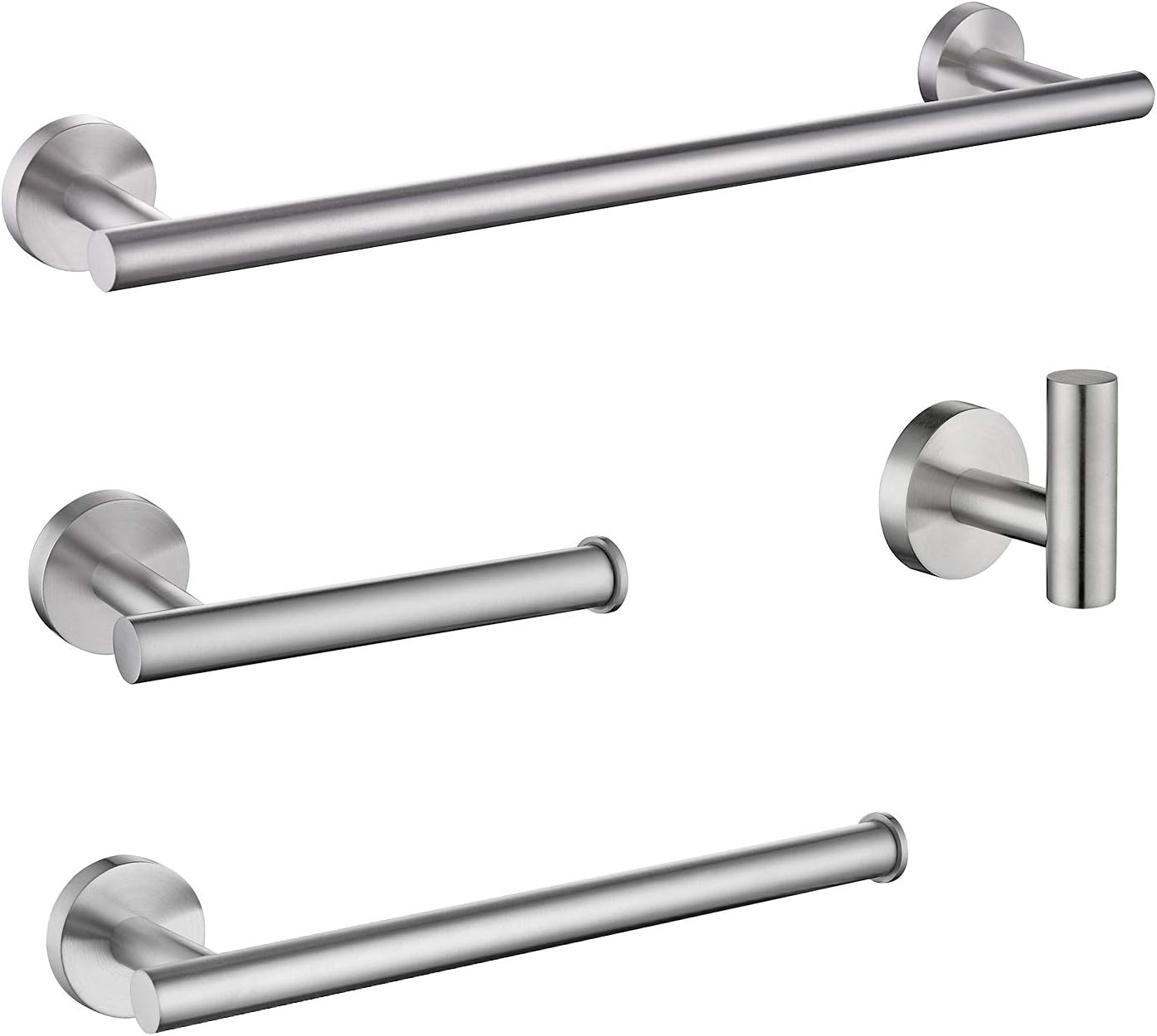 LuckIn Bathroom Hardware Set Brushed Nickel Finish