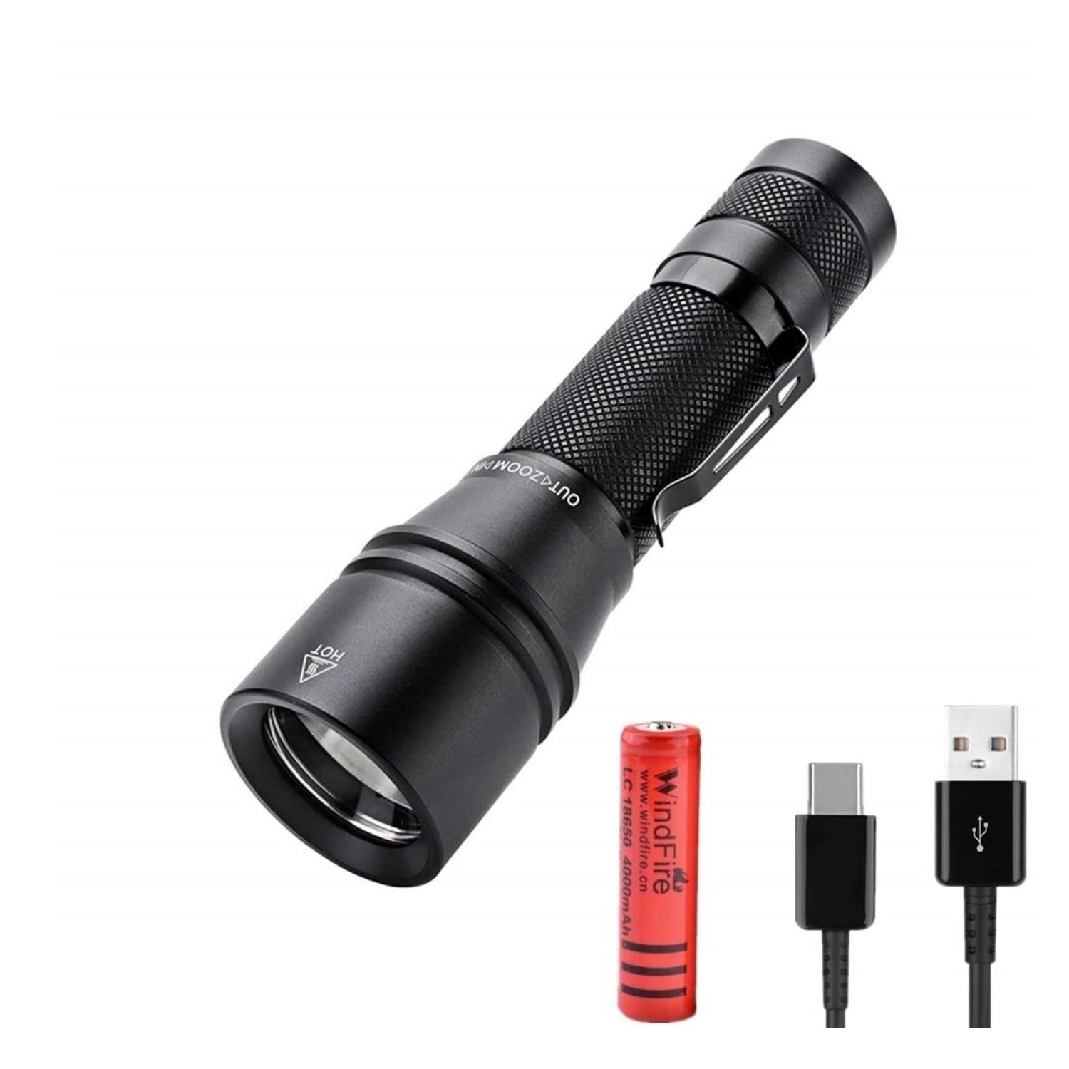 Torcia LED Ultra Luminosa, 3000 Lumen, Ricaricabile, Impermeabile IPX4 Torcia Tattica Con Led P70 5 Modalita Zoomabile Per Campeggio Escursionismo Ed Emergenza Batteria Non Inclusa 86851196