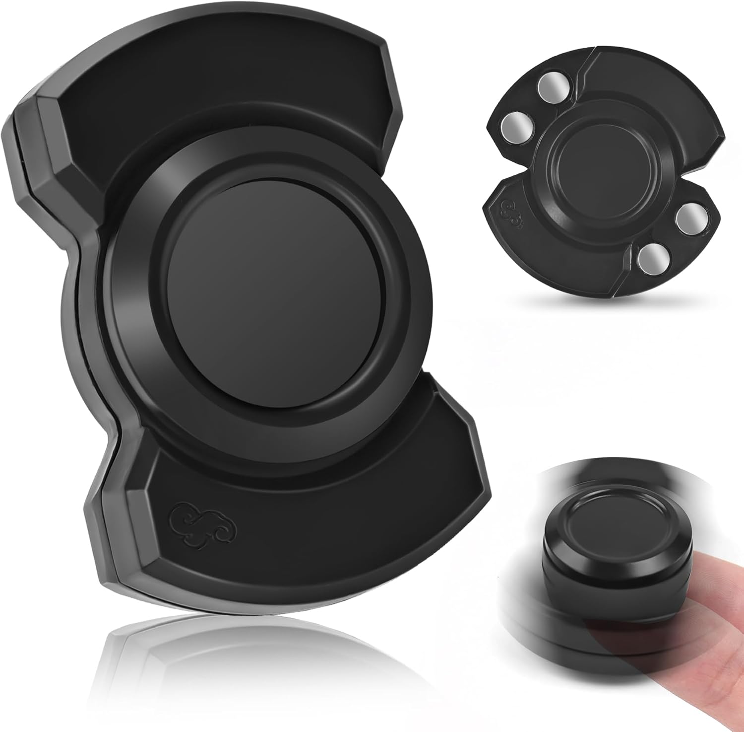 Fidget Spinner Toy for Adult, 3 in 1: Slider Clicker Spinner, Metal Magnetic Figette for Autism ADHD Autistic Quiet Desk Office Stress Anxiety Relief Items Classroom Cool Gadget Gift for Teen Boys Kid