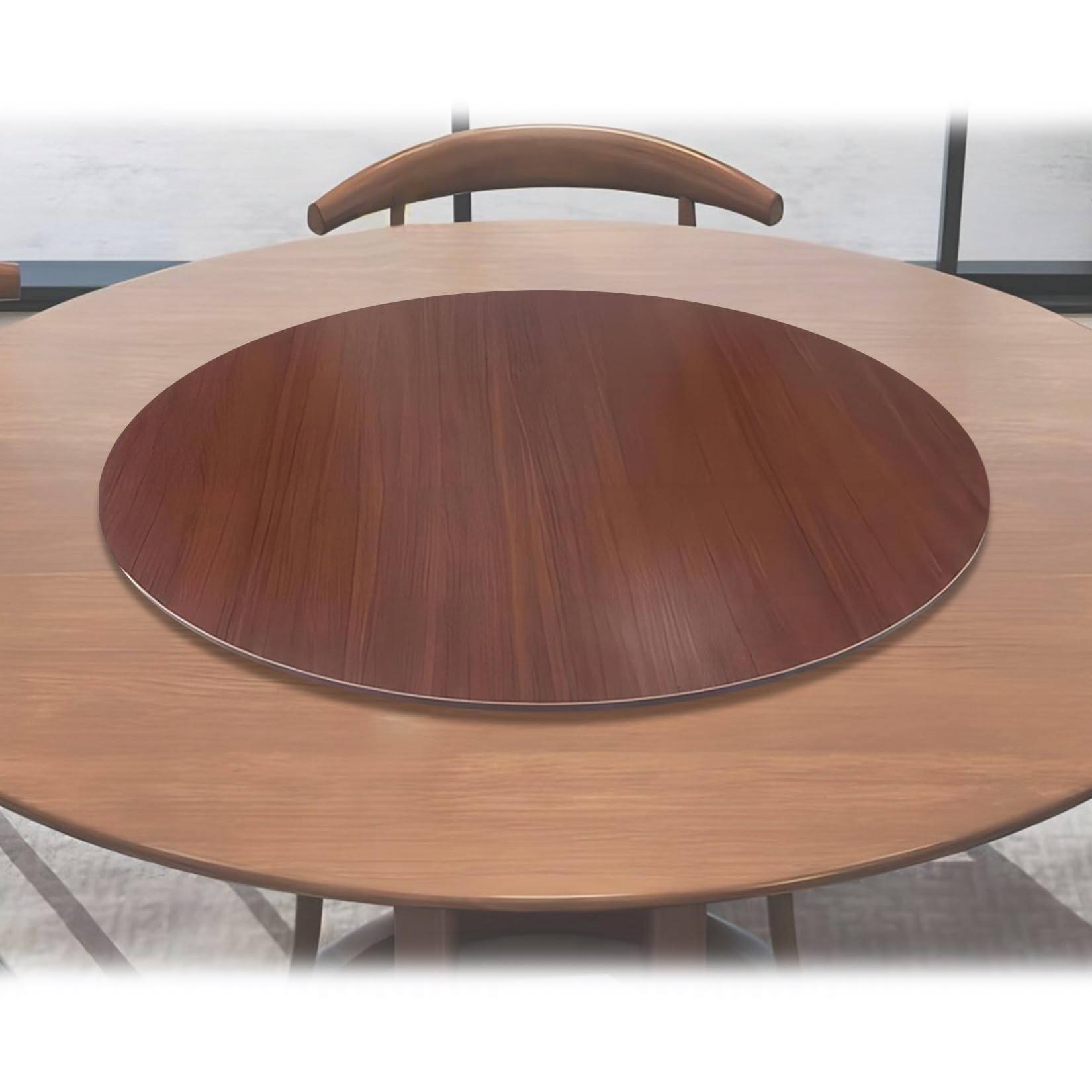 Wooden Lazy Susan Serving Tray Round Tabletop Turntable, Diameter Ø 20~39 Inch Dining Table Rotating Serving Tray, Easy To Share Food 360° Rotating