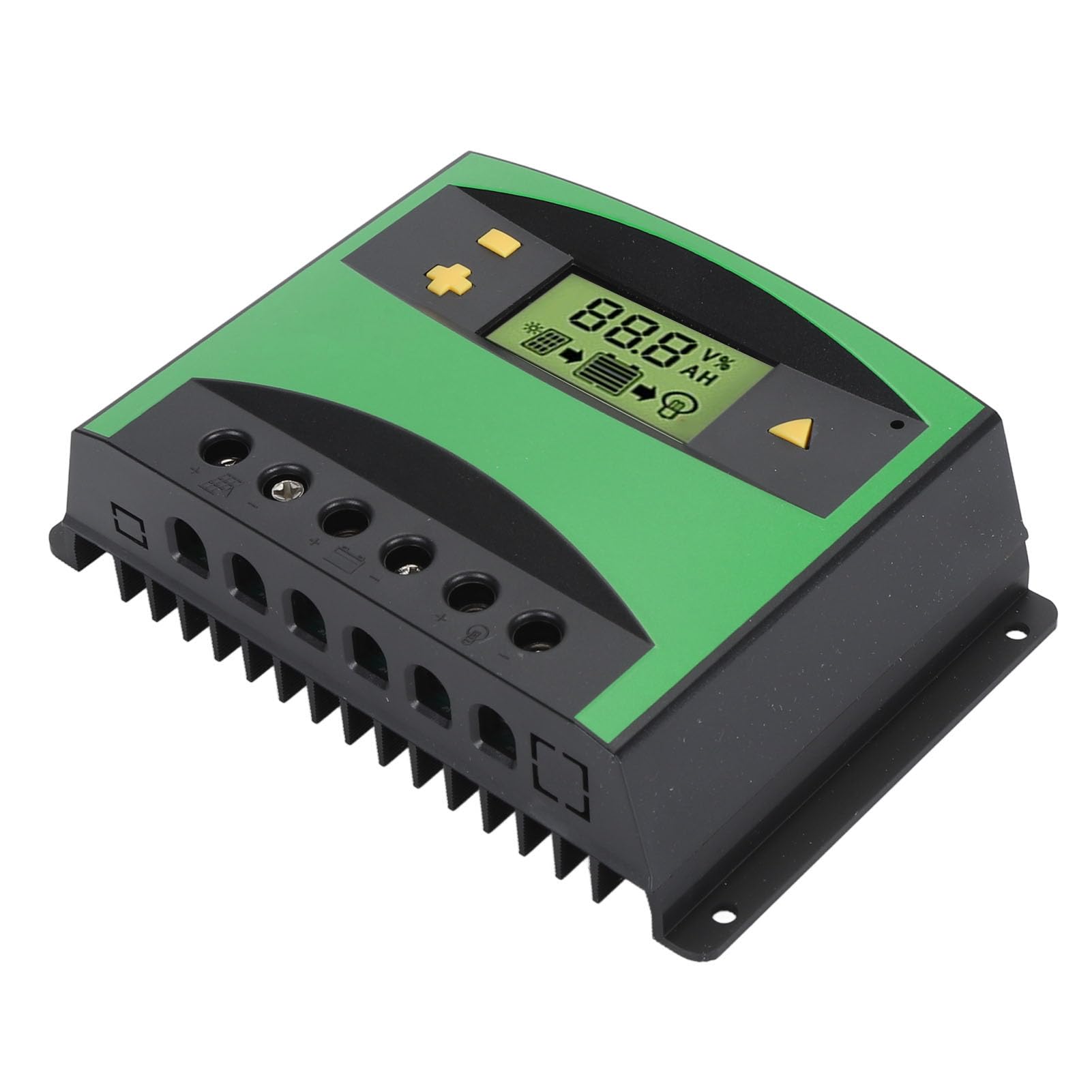 FTVOGUE Contrôleur Solaire, Contrôleur de Charge Solaire ABS PWM 12 V 24 V 60 A avec écran LCD, Protection de Tension de Batterie, Paramètre Automatique pour Cabine de Bateau RV, Utilisateurs Hors
