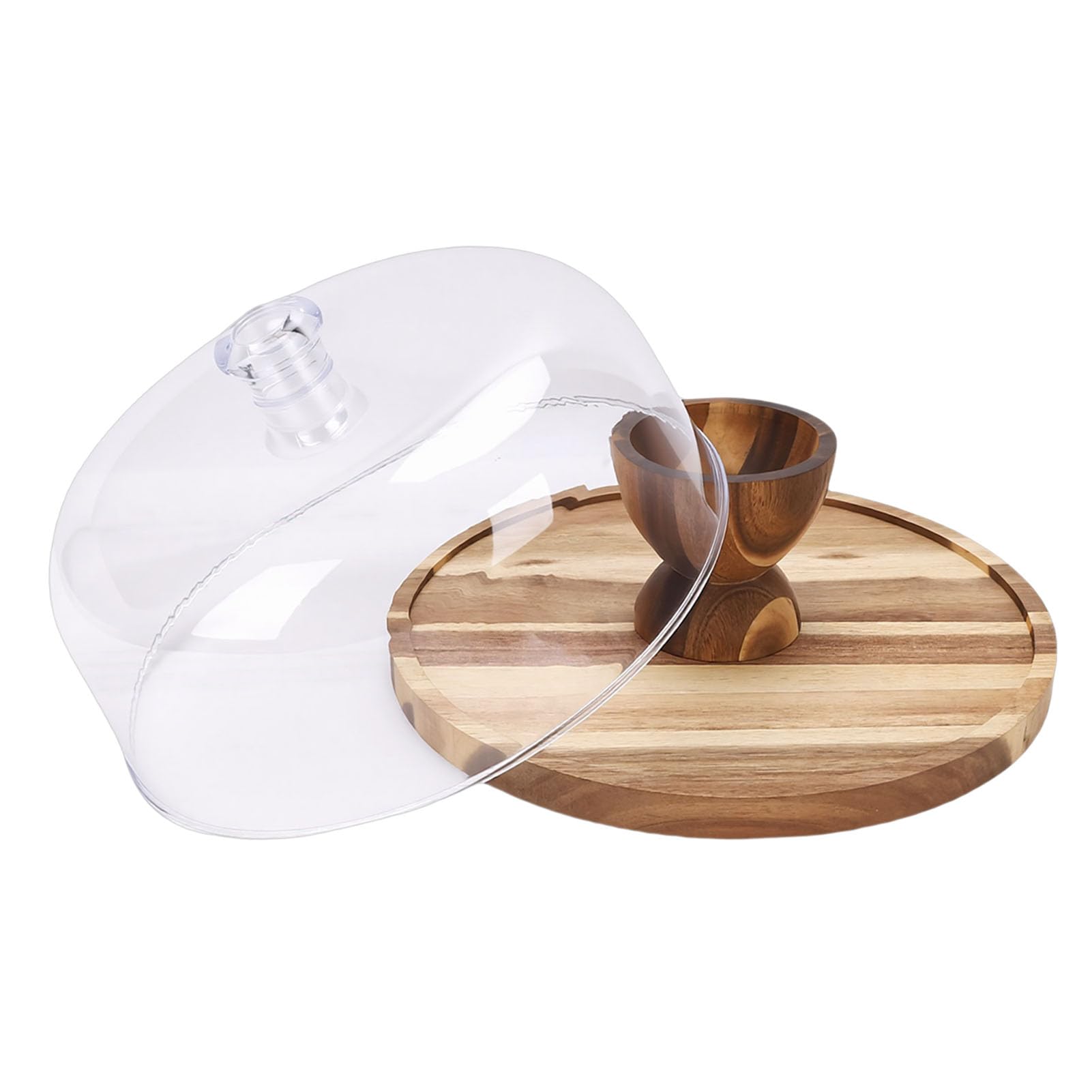 AUNMAS Soporte para Pastel con Cúpula, Soporte para Pastel con Tapa, Servidor de Plato para , Exhibición de Postre de Boda y Cumpleaños, Plato para Servir Queso