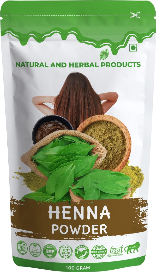 Herbal Henna Powder Organic Natural Green Heena for Hair Colour Nourishes Conditions & Strengthens No Harsh Chemicals All Hair Types for hair Colour and Growth Natural Color & Shine-picture-34