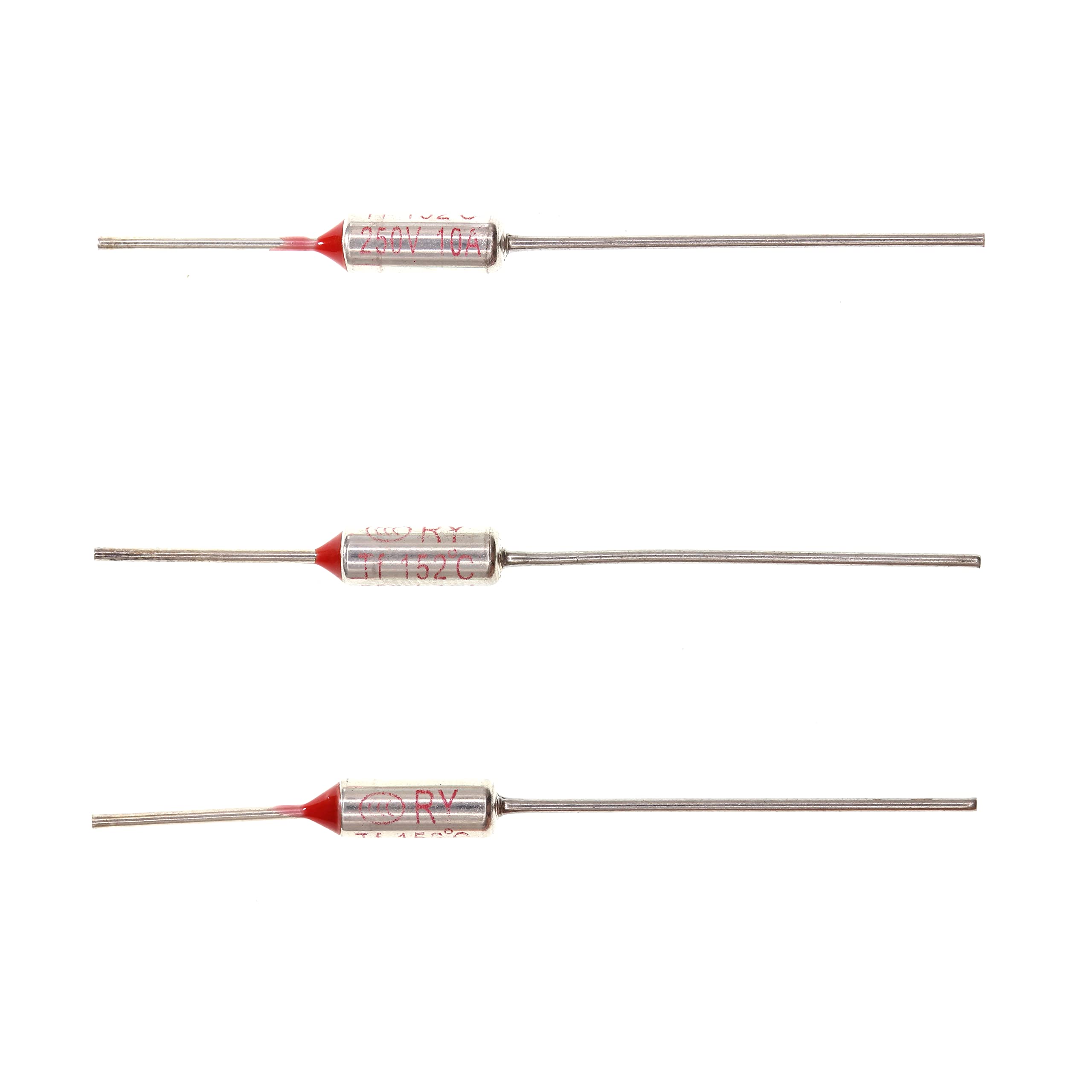 10 Pezzi Fusibile termico per la temperatura del metallo RY152 152 ℃ 10A 250V