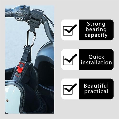 Miniatura 6 de CHRYMUM 2 ganchos universales para motocicleta, ganchos para manillar de motocicleta, soporte para bolsa de equipaje, organizador multiusos para