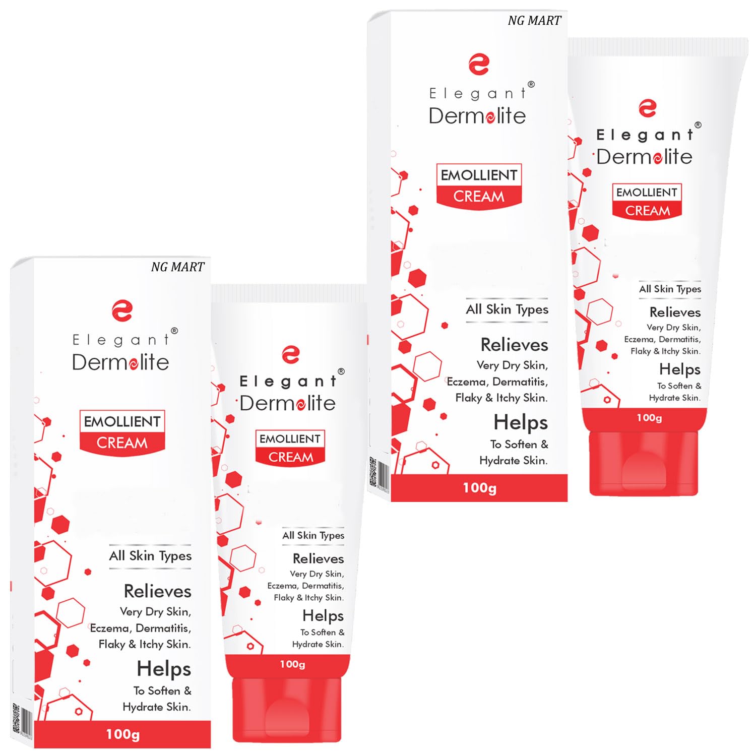 ELEGANT DERMOLITE EMOLLIENT CREAM FOR WHITENING PACK OF - 2