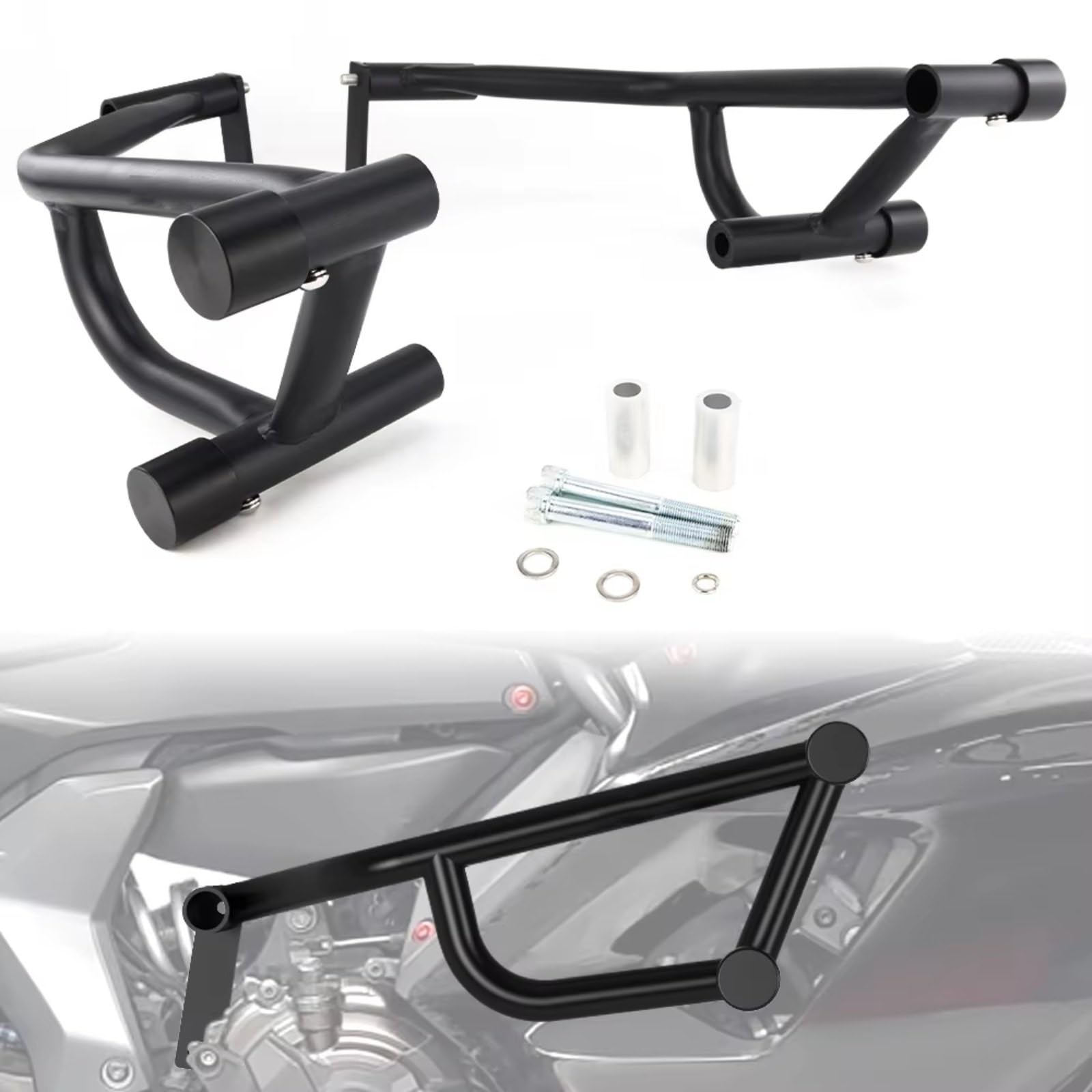 Barra Protección Lateral Compatible Con Yamaha Para YZF-R7 2021-2025 Jaula Choque Acero Para Motocicleta Protector Motor Barra Carretera Piezas Parachoques