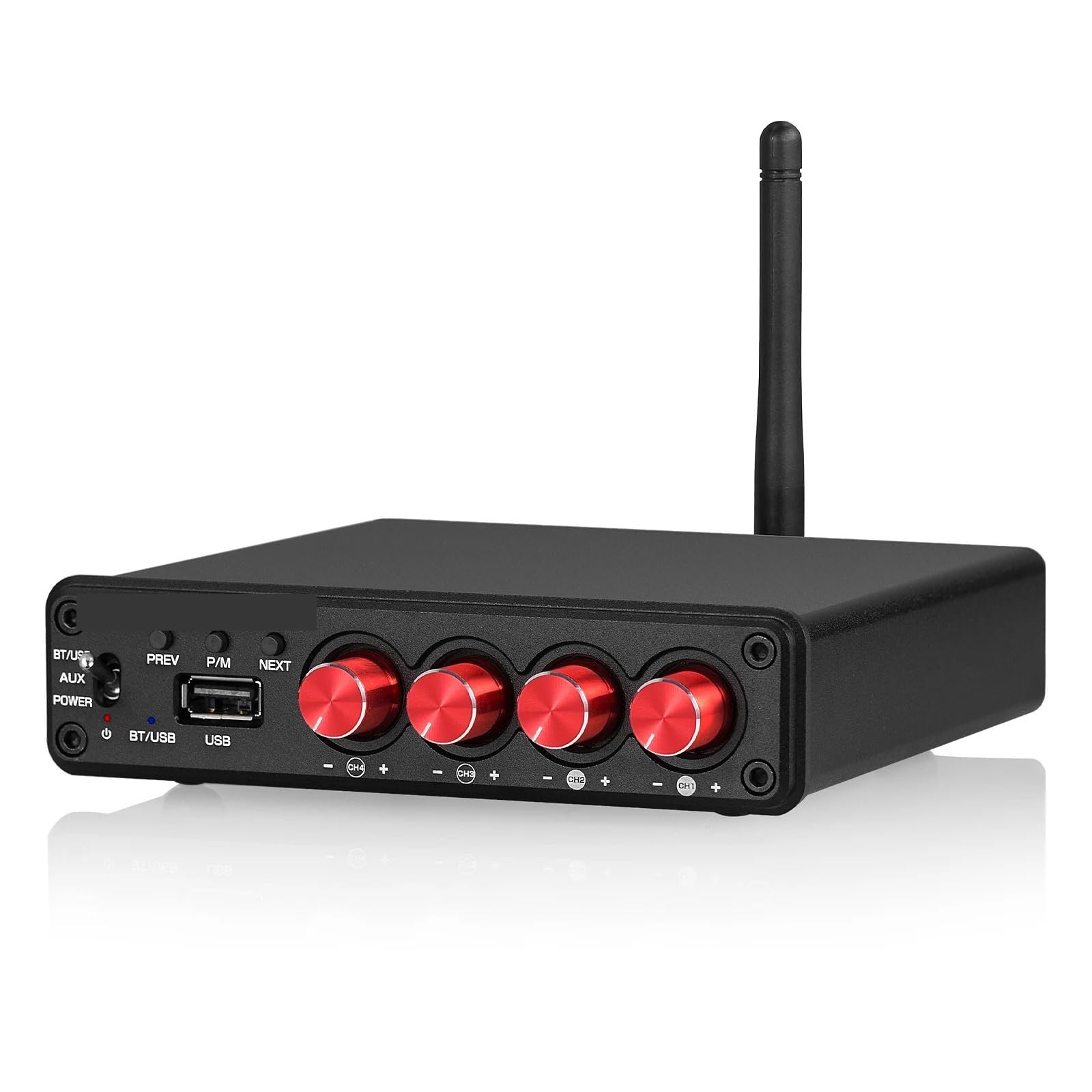 Amplificatore di potenza digitale HiFi Stereo Bluetooth 5.0 Lettore musicale USB 2/4 canali Home 50W*4 Per l'home cinema