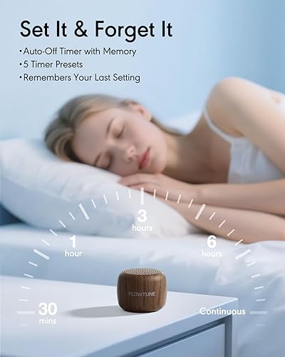 Miniatura 5 de Máquina de sonido Flowtune Máquina de ruido blanco para bebés adultos, mini máquina de sonido portátil para viajes, temporizador de 6 horas, 18