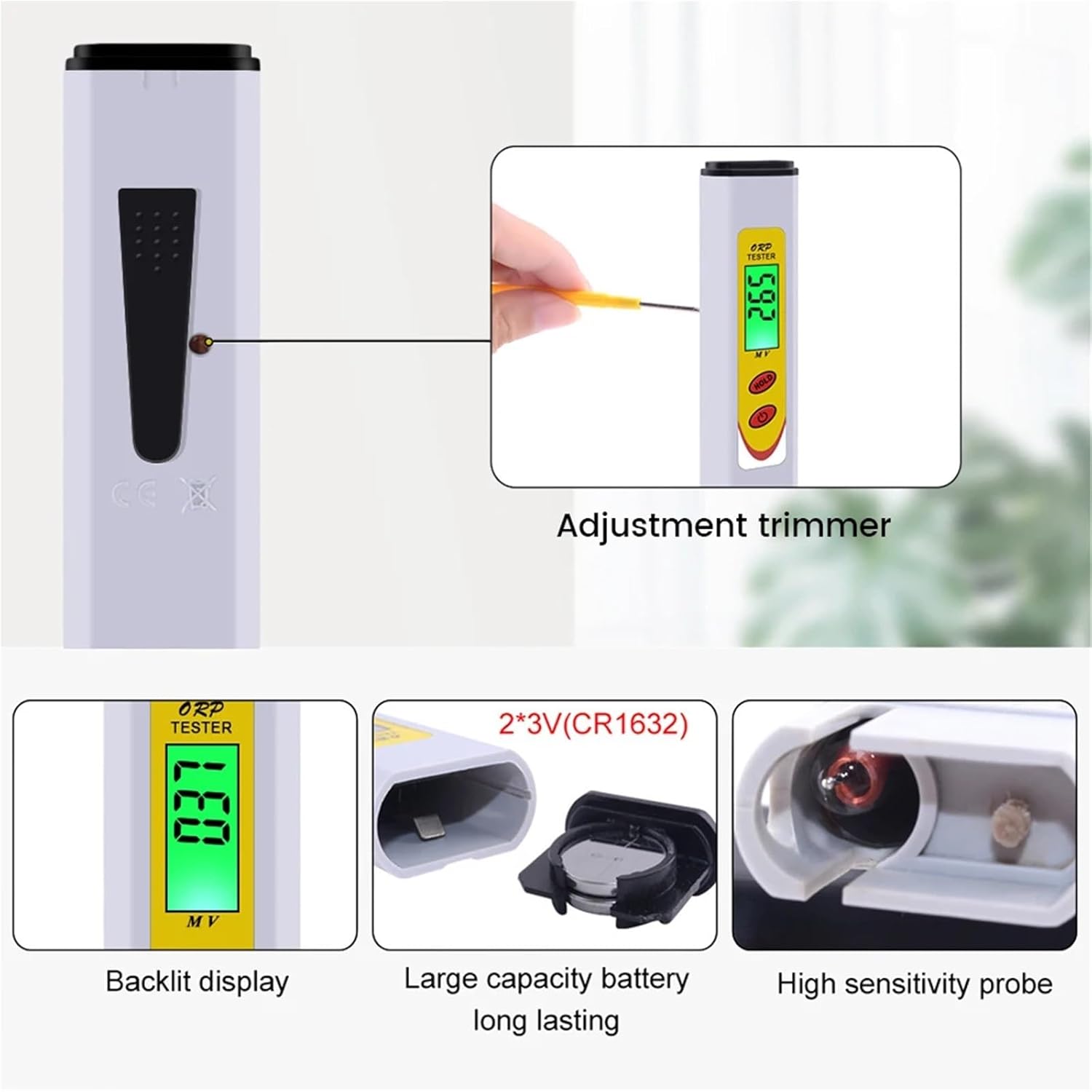 TDS Meter, Portable ORP-969 Oxidation Reduction Meter ORP Negative Potential Pen Convenient Water Quality Tester Water Quality Pen,Digital Water Tester
