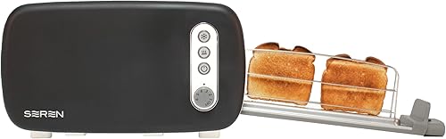 Miniatura 2 de BergHOFF Seren - Tostadora de carga lateral con exterior Cool Touch y bandeja de migas extraíble, con panel negro para usar como bandeja de servir