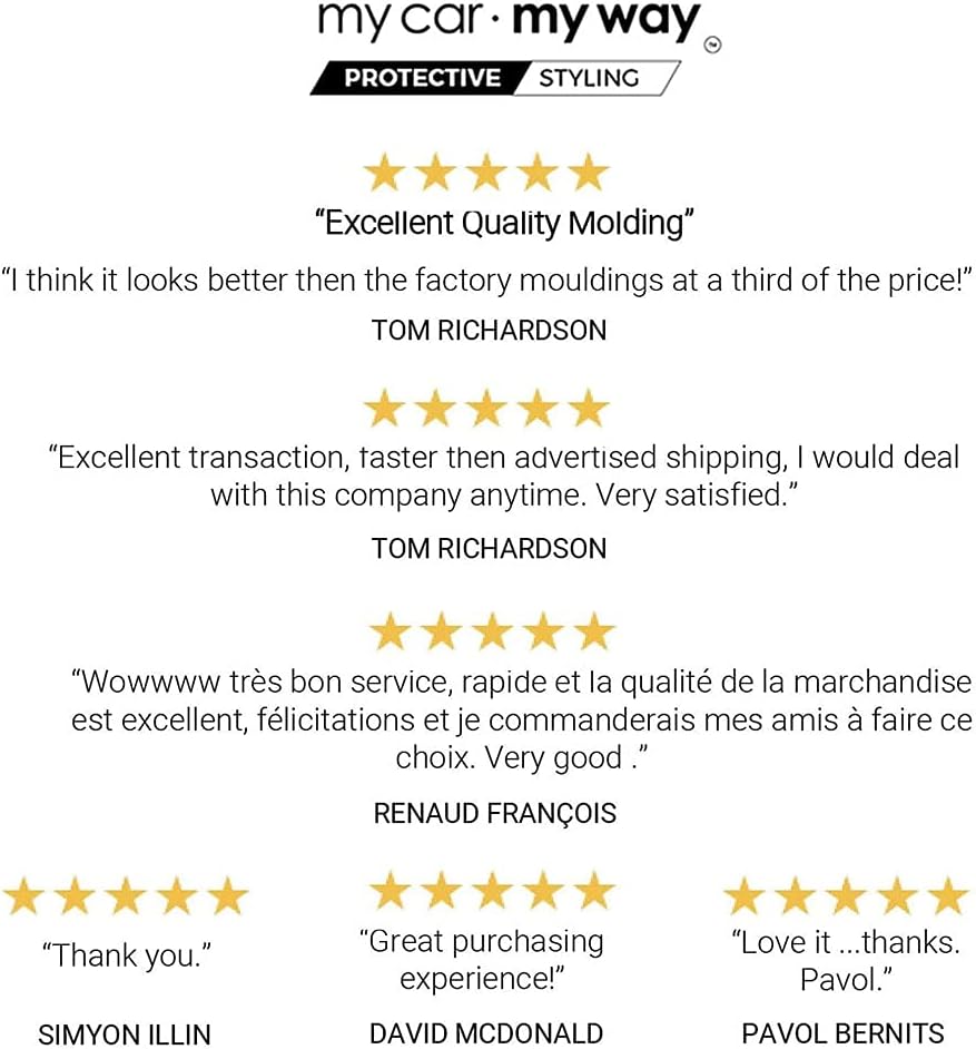 MY CAR MY WAY Chrome Body Side Molding Trim Door Protector (Fits) Ford Explorer 2011 2012 2013 2014 2015 2016 2017 2018 2019 : Automotive