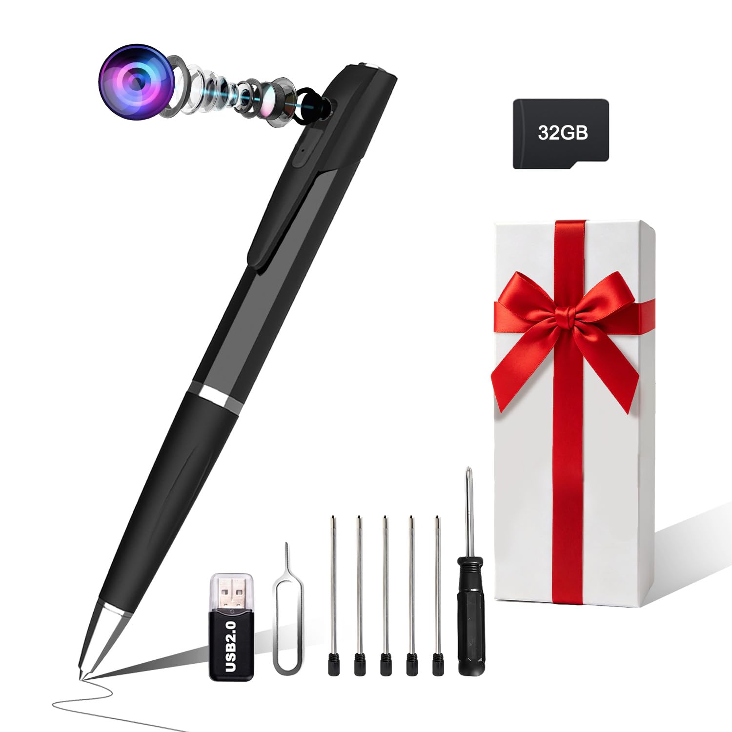 Bextgoo Camara Espia HD 1080P, Incluye tarjeta de Memoria 32 GB