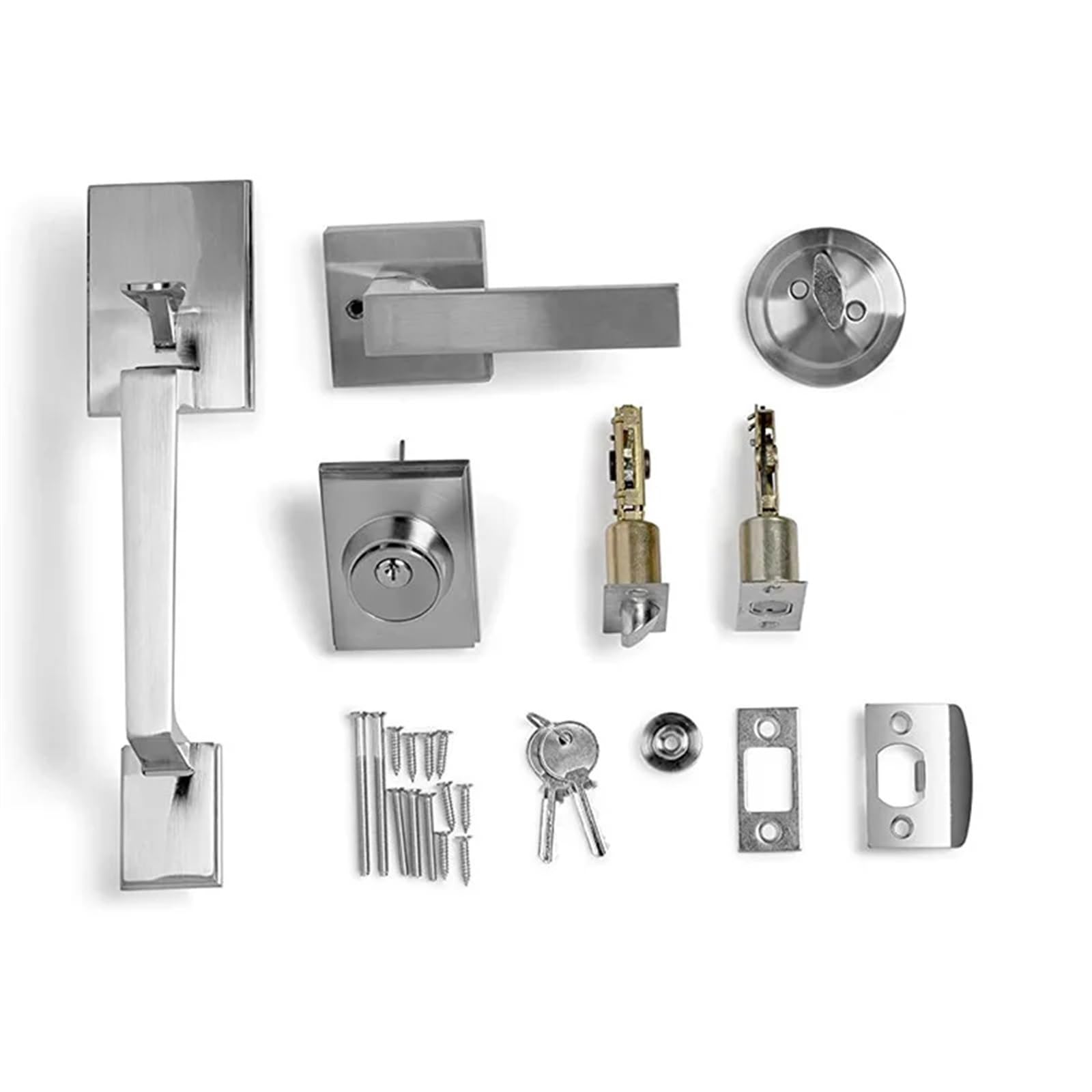 Serrure de porte mécanique intérieure résistant au jeu : poignée moderne zinc fendu 20017-SN