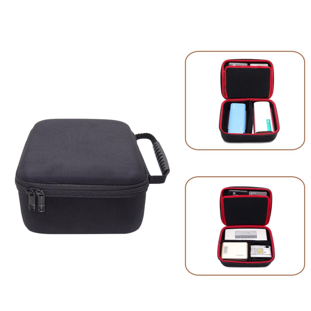 Borsa Organizer per Cavi e Accessori Elettronici Nero Oxford Resistente, Antiurto e Grande Capacità, per Viaggi e Protezione Digitale