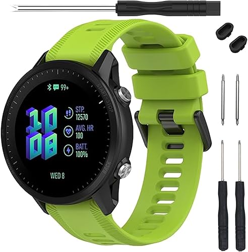 TopPerfekt Correa para reloj Garmin Forerunner 955  Correa de repuesto de silicona suave para reloj inteligente 955 compatible con mujeres y hombres