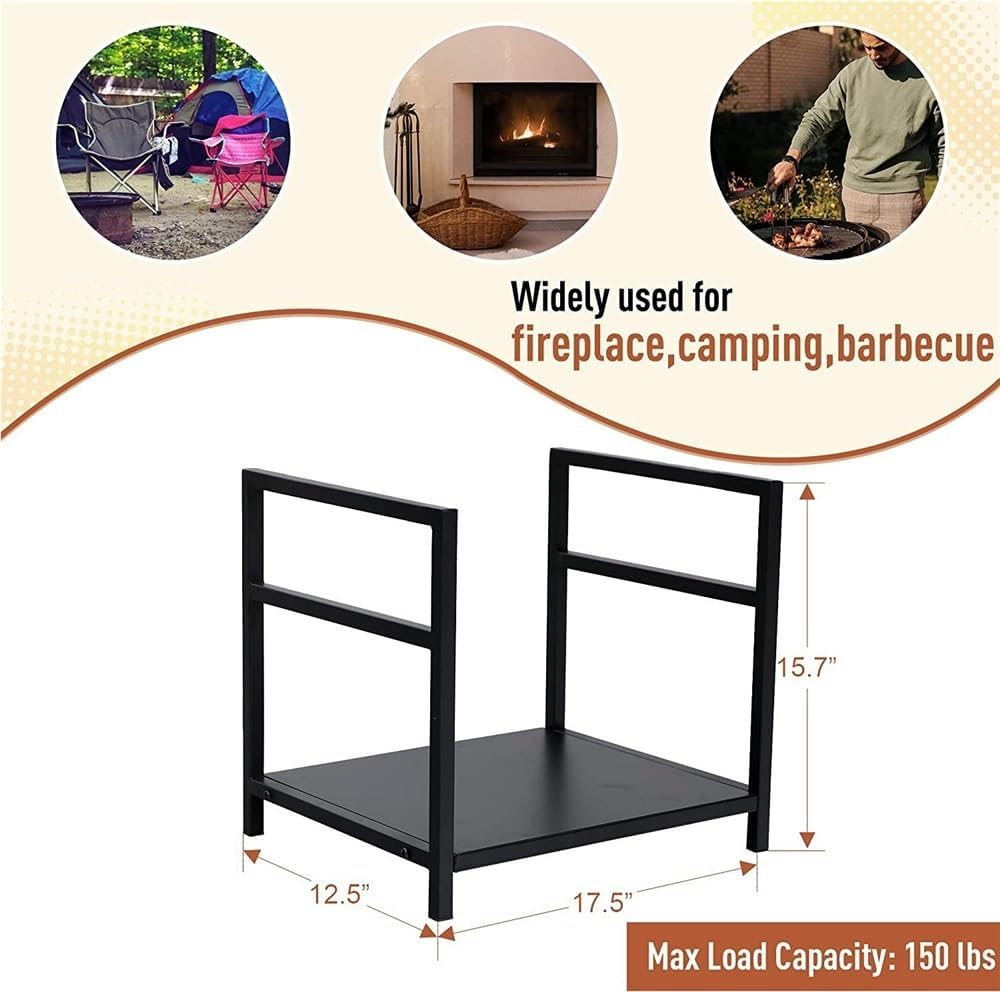 Fire Wood Holder Indoors Iron Firewood Rack Simple Detachable Models Indoor and Outdoor Log Storage Shelf Firewood Storage Rack