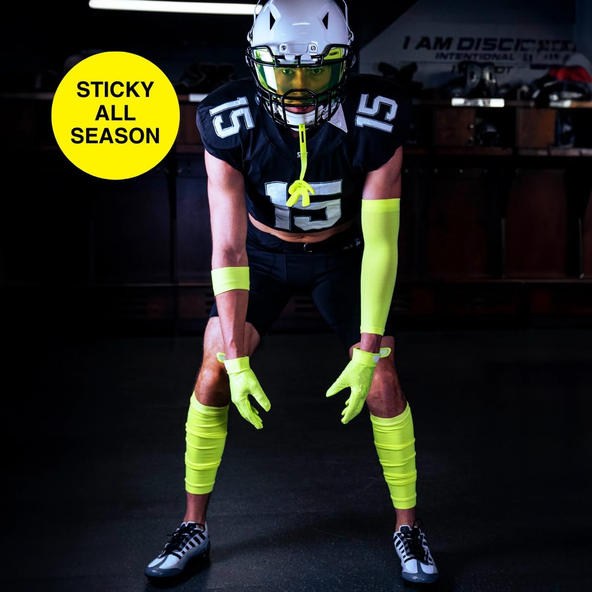 SLEEFS Football, Sticky Receiver Flag Football Gloves for Adult Men or Women, Stretch Fit, No Slip, Perfect Grip, Machine Washable