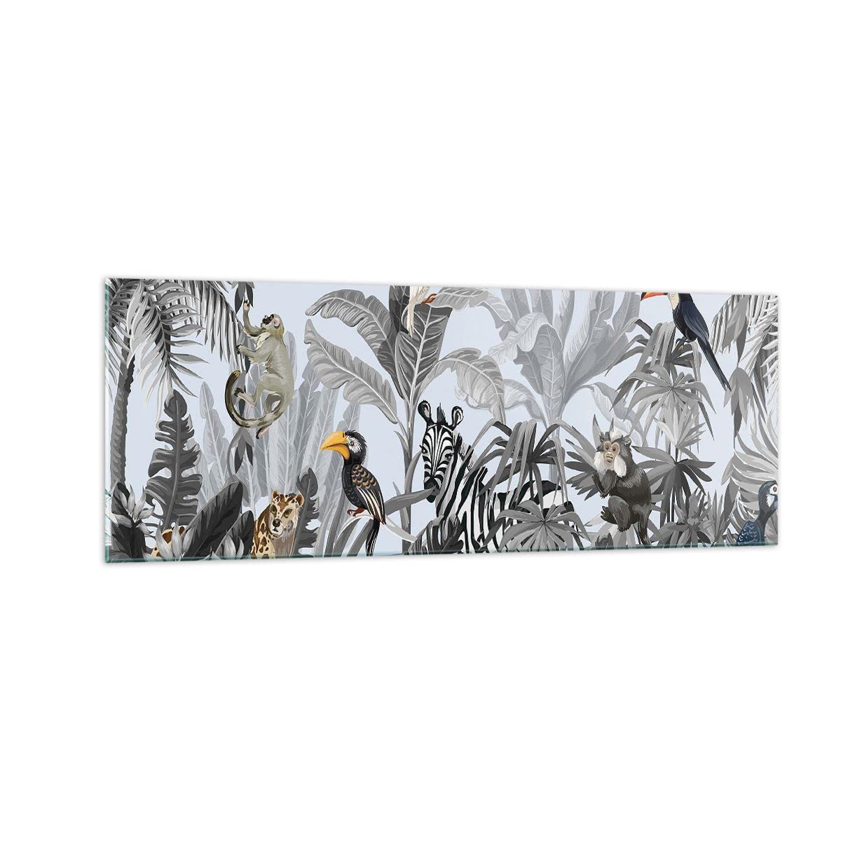 Tableau Sur Toile Jungle Toucans 120x80 Cm – Déco Murale Exotique Moderne Animaux Tropicaux Salon Chambre