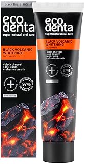 ECODENTA Dentífrico Blanqueador con Minerales Volcánicos - Color negro, 100ml